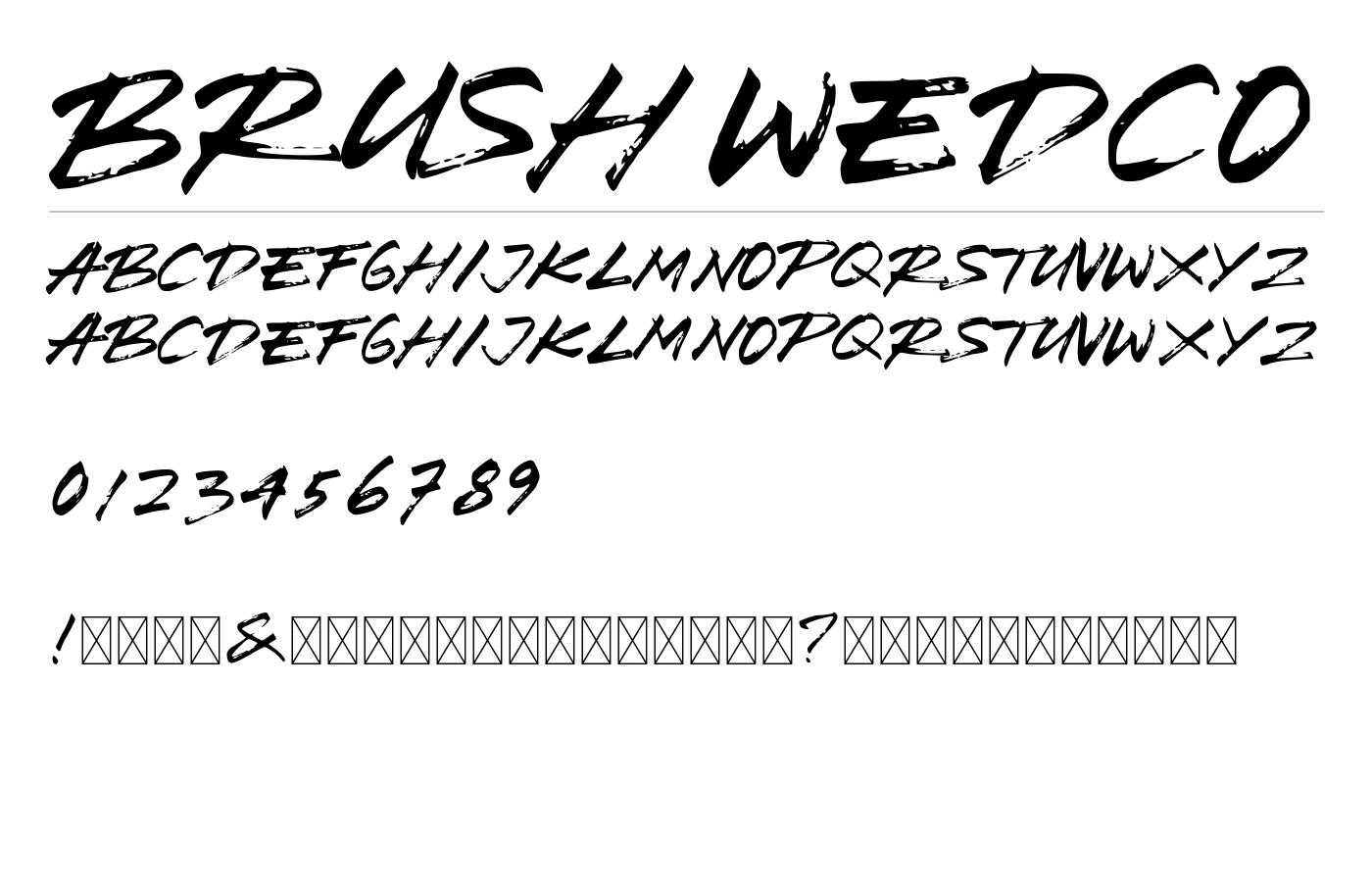 Brush Wedco Font preview
