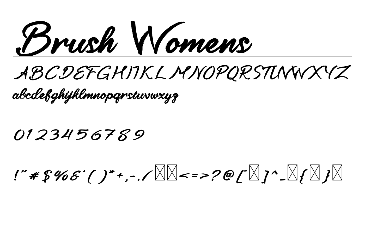 Brush Womens Font preview