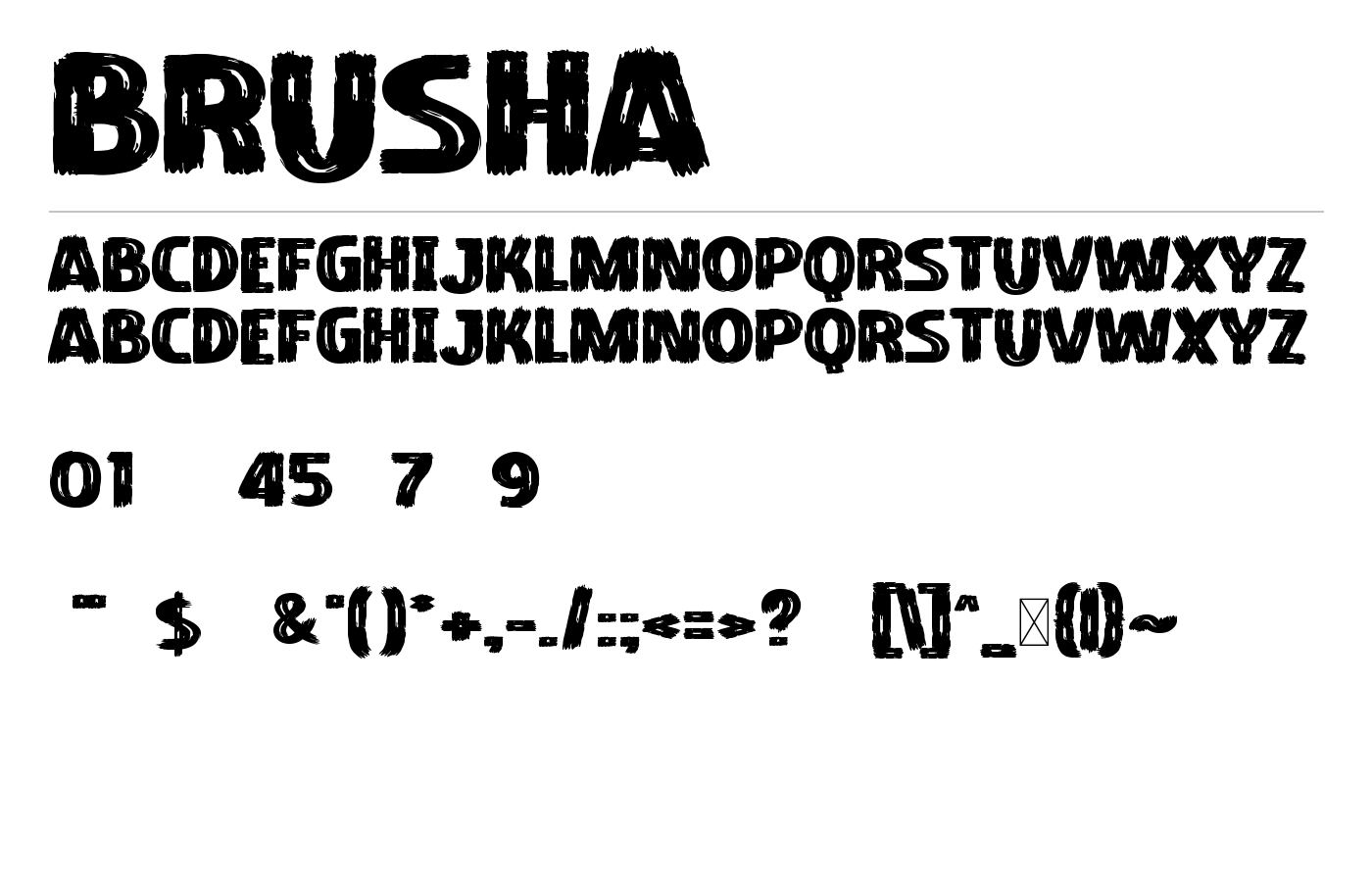 Brusha Font preview