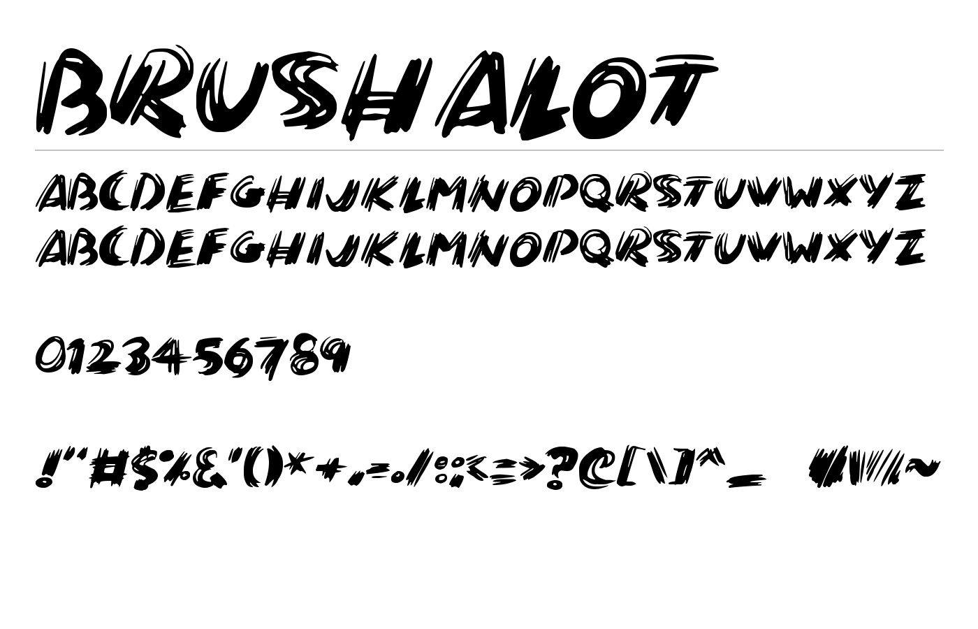 Brushalot Font preview