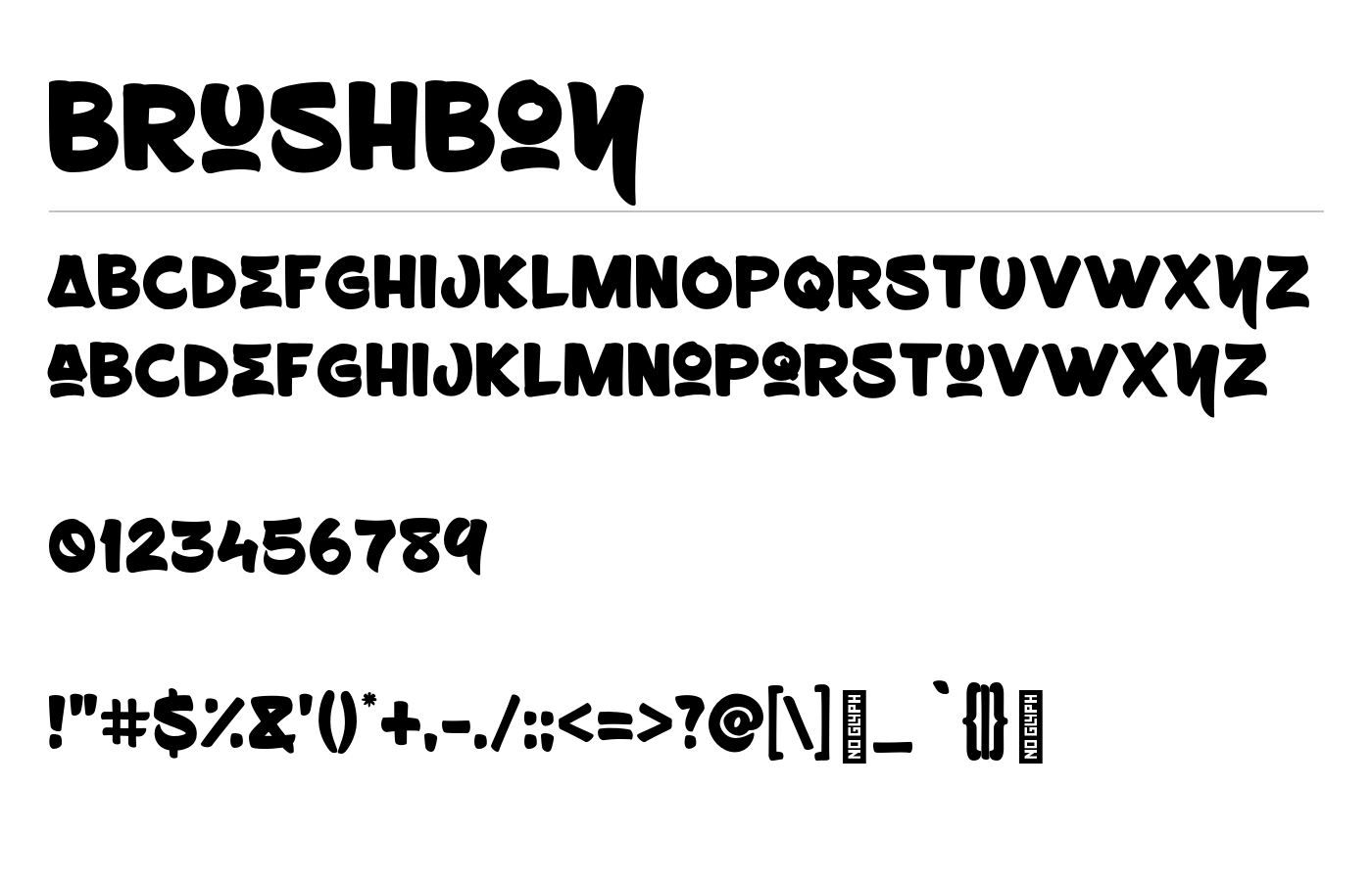 Brushboy Font preview