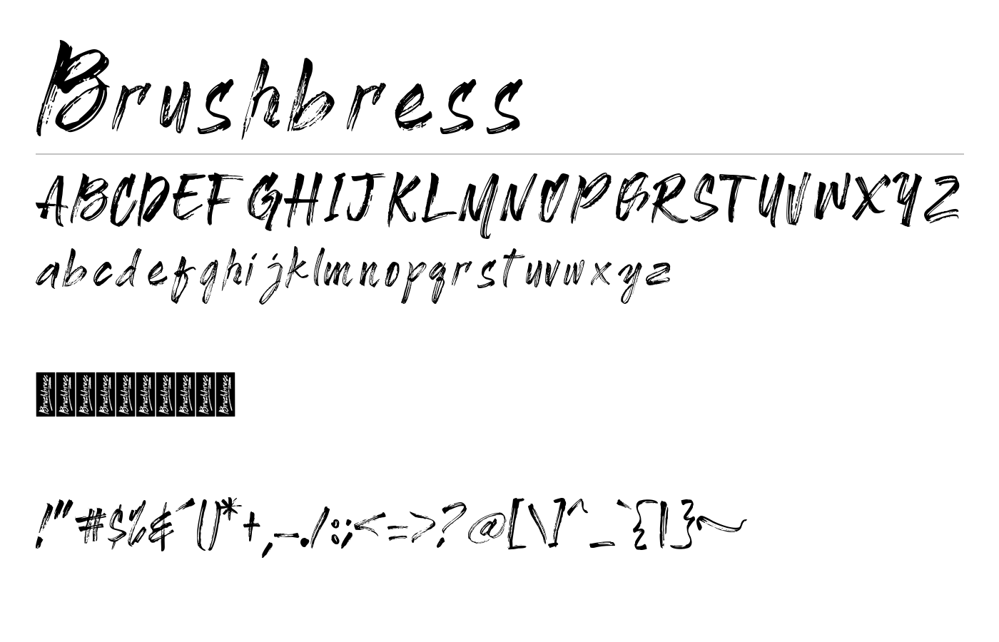Brushbress Font preview