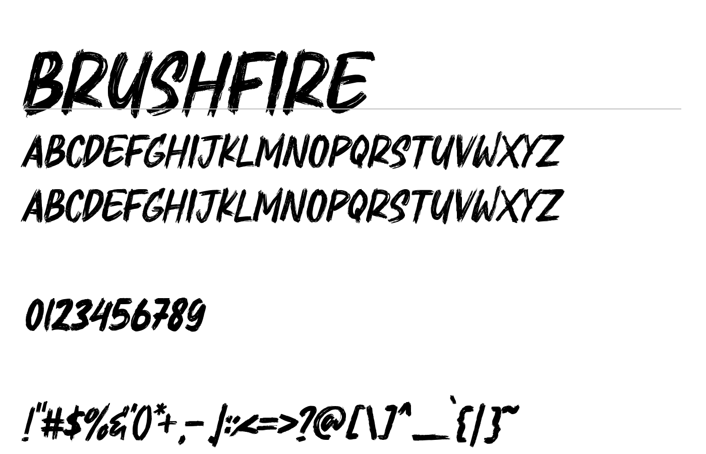 Brushfire Font preview