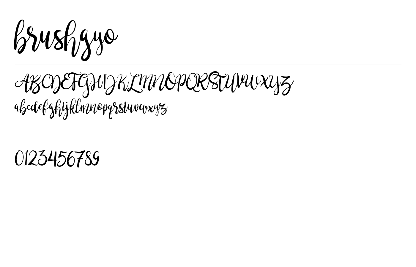 brushgyo Font preview
