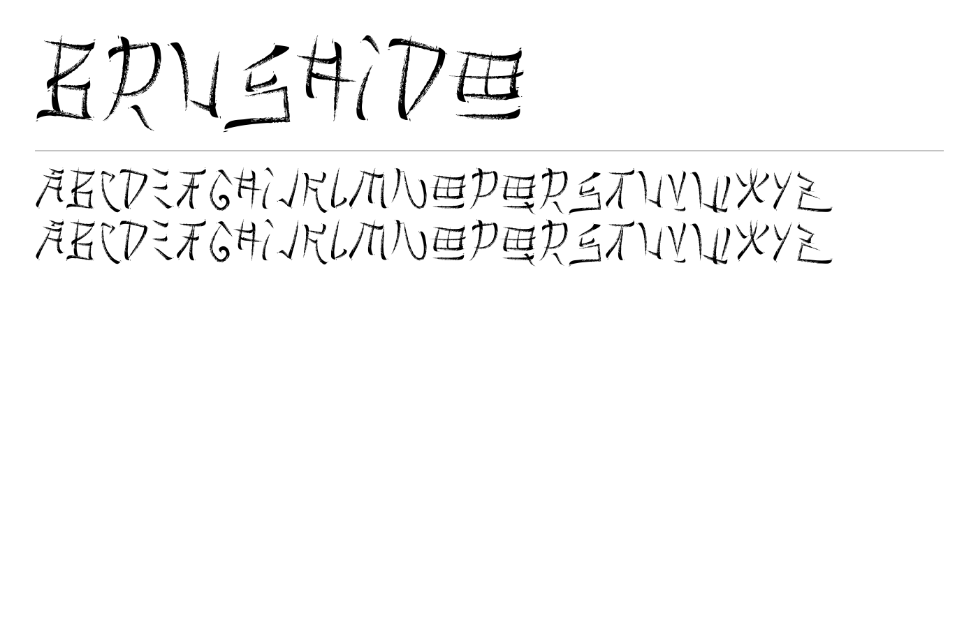 Brushido Font preview