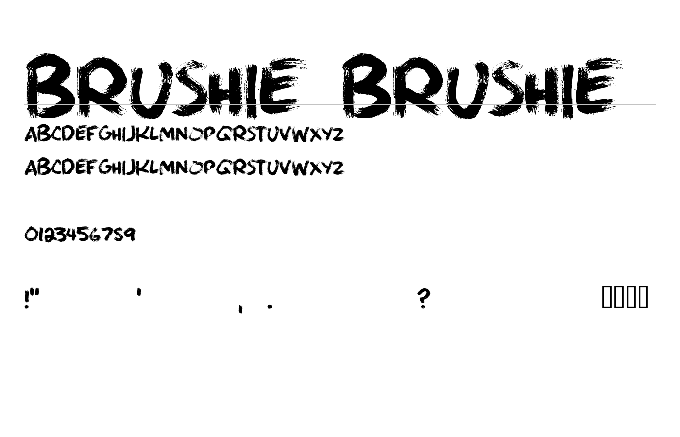 Brushie Brushie Font preview