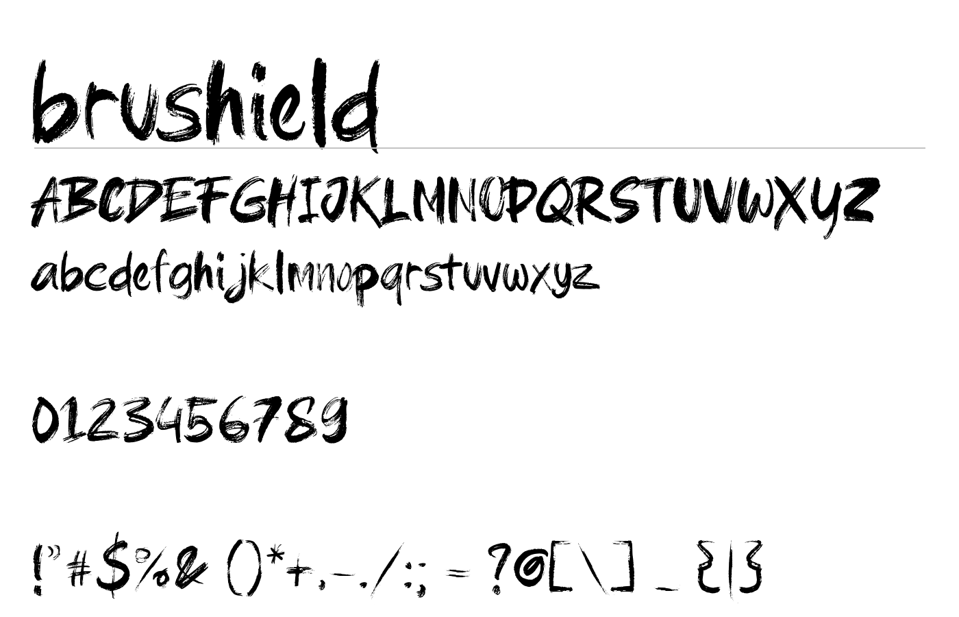 brushield Font preview