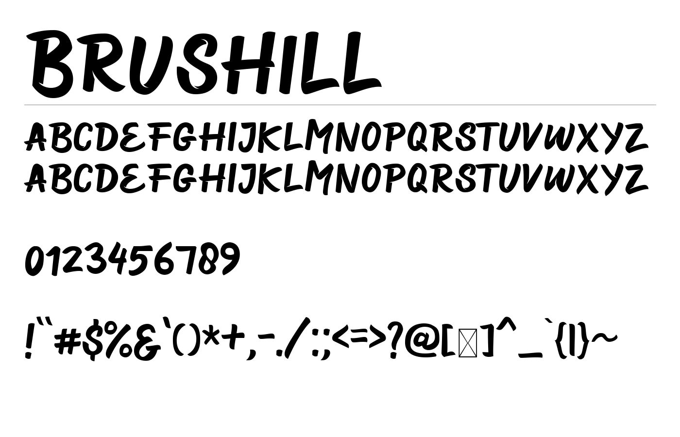 Brushill Font preview