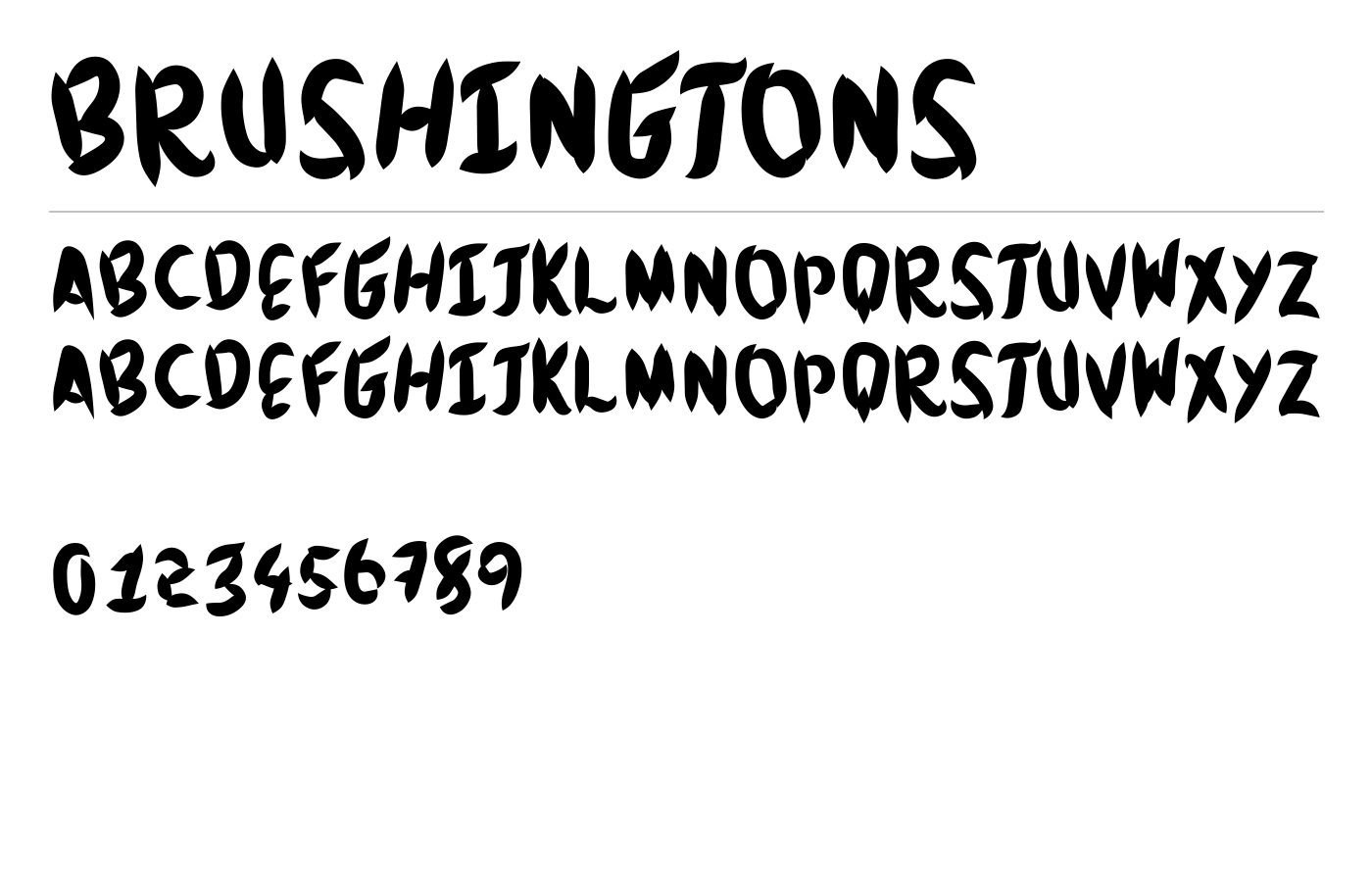 Brushingtons Font preview