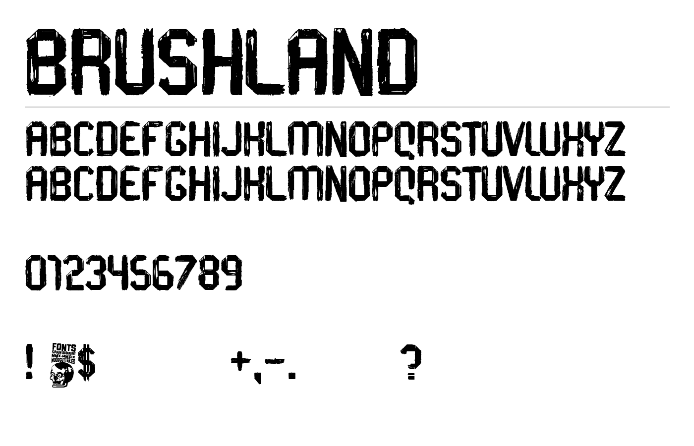 Brushland Font preview