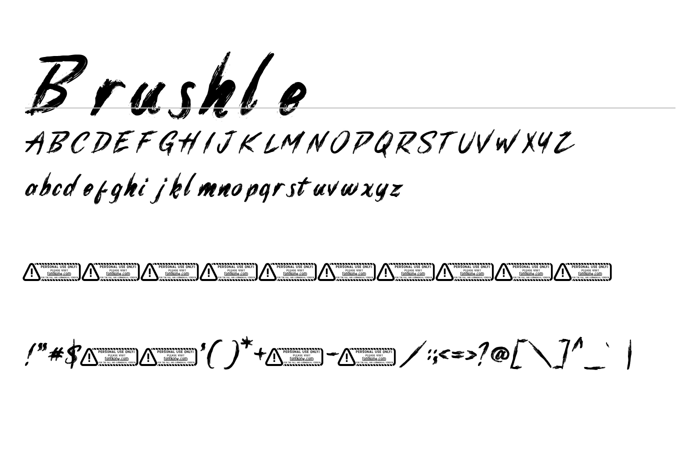 Brushle Font preview
