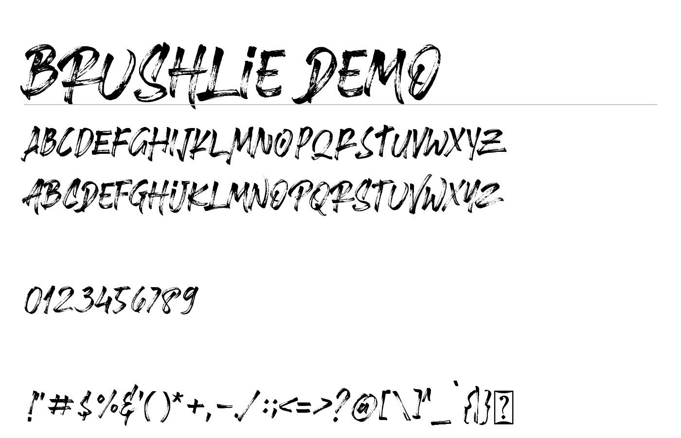 Brushlie Font preview