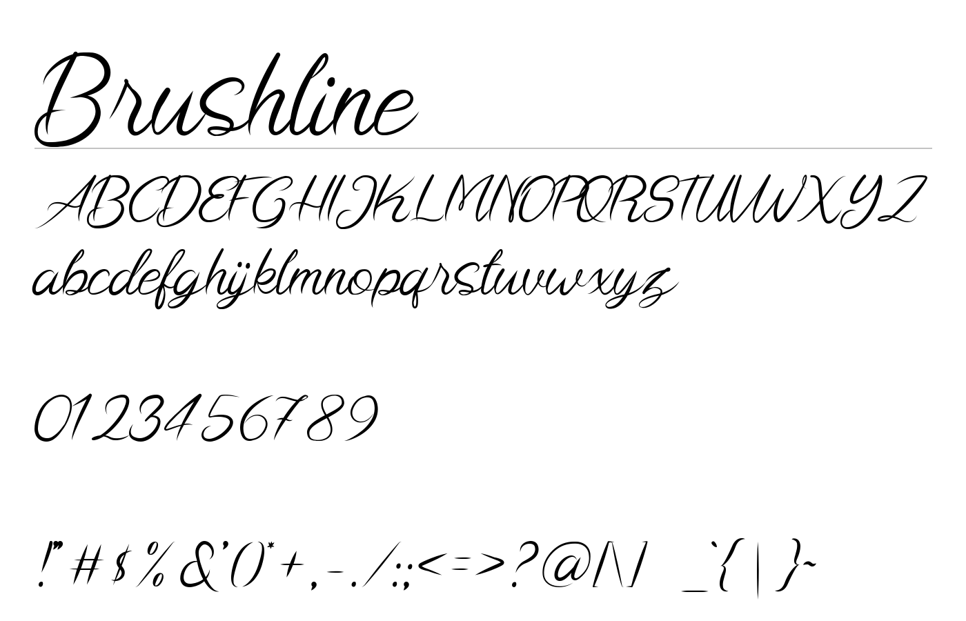 Brushline Font preview