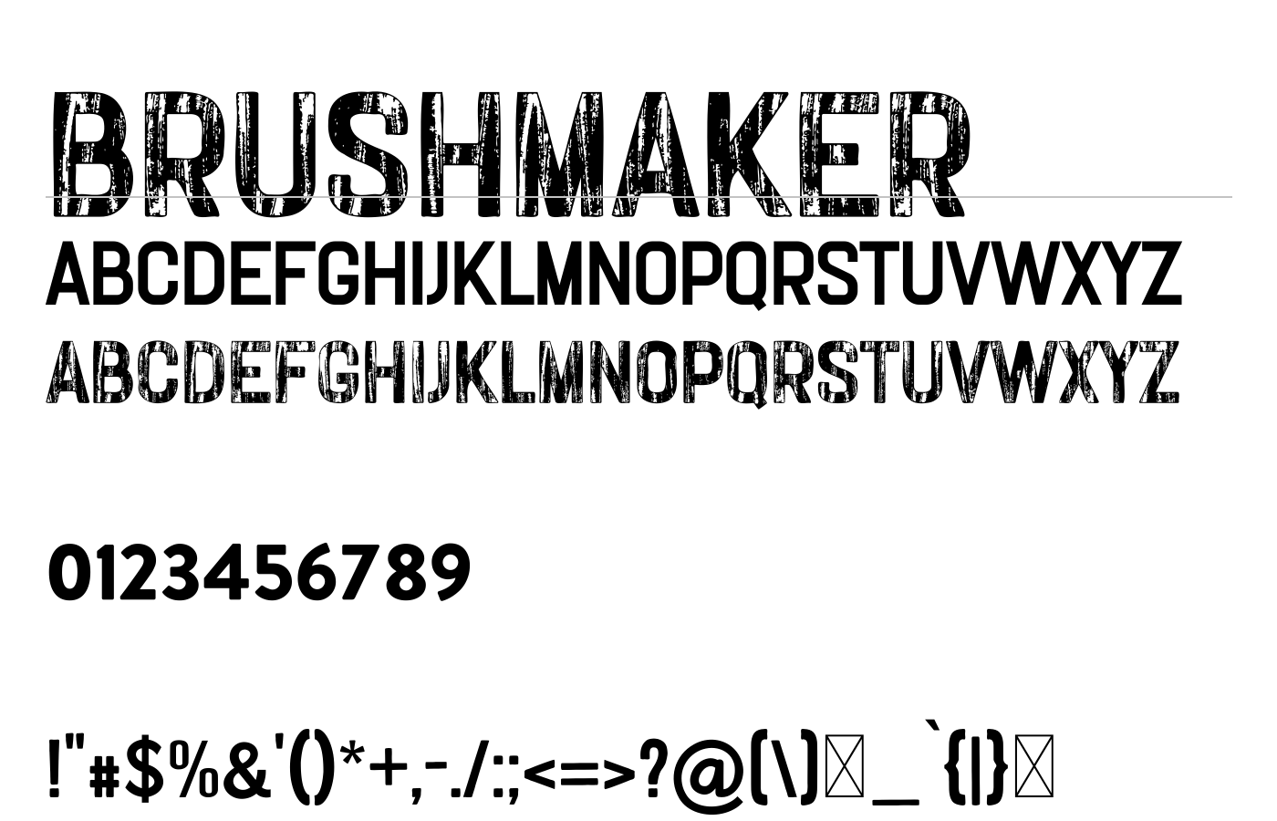 brushmaker Font preview