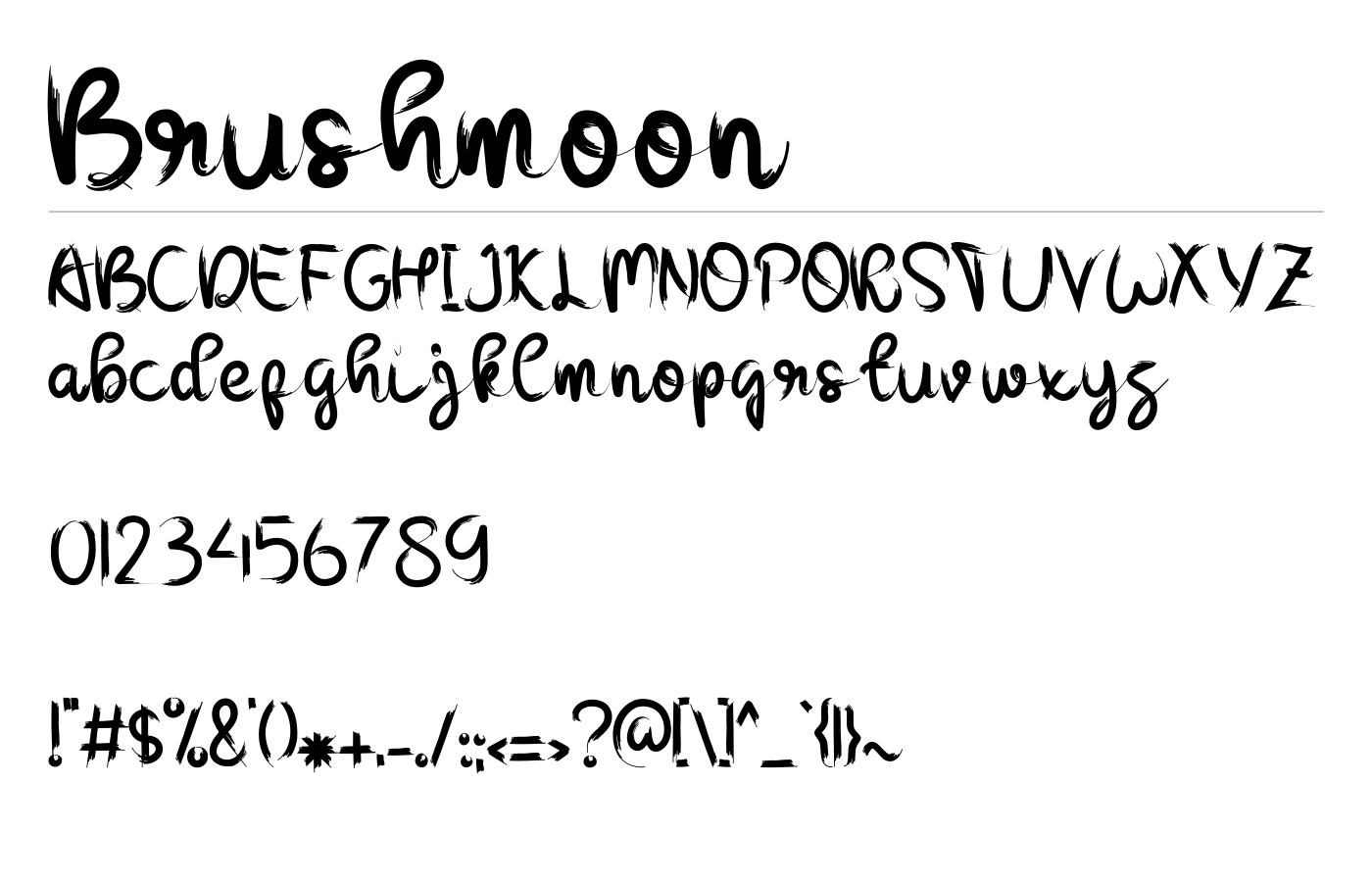 Brushmoon Font preview