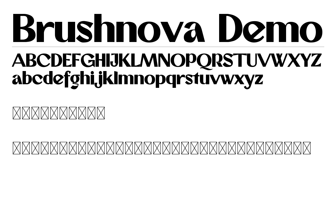 Brushnova Font preview
