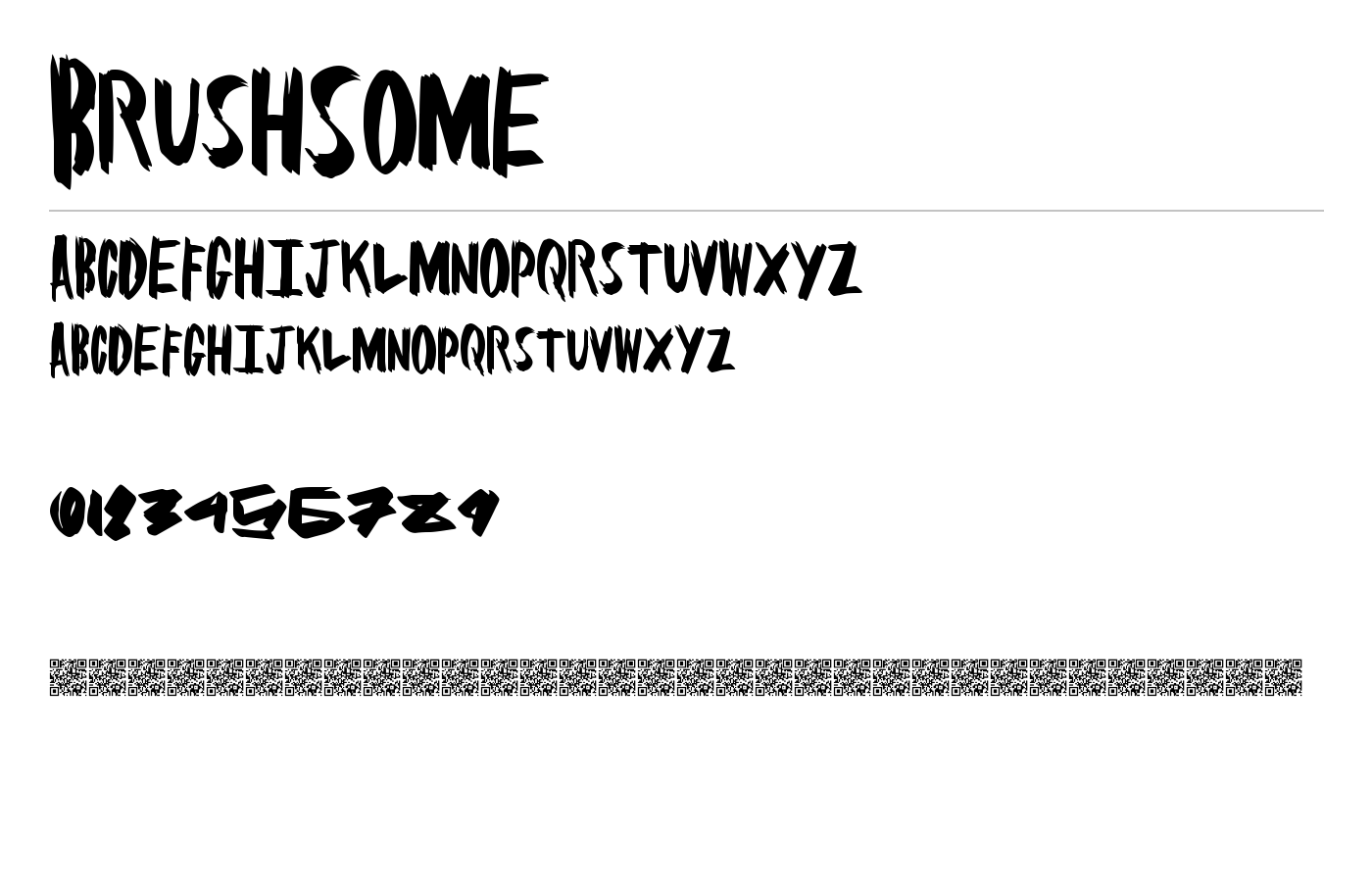 BrushSome Font preview