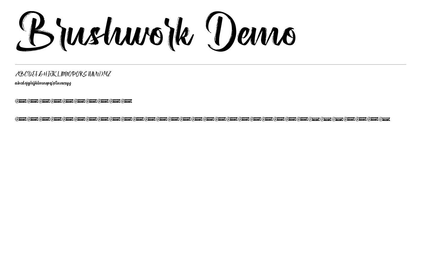 Brushwork Demo Font preview