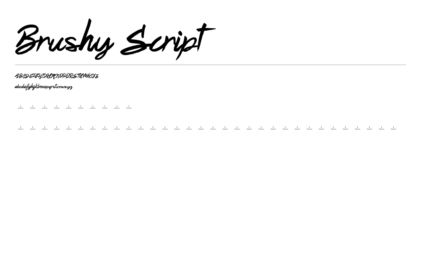 Brushy Script Font preview