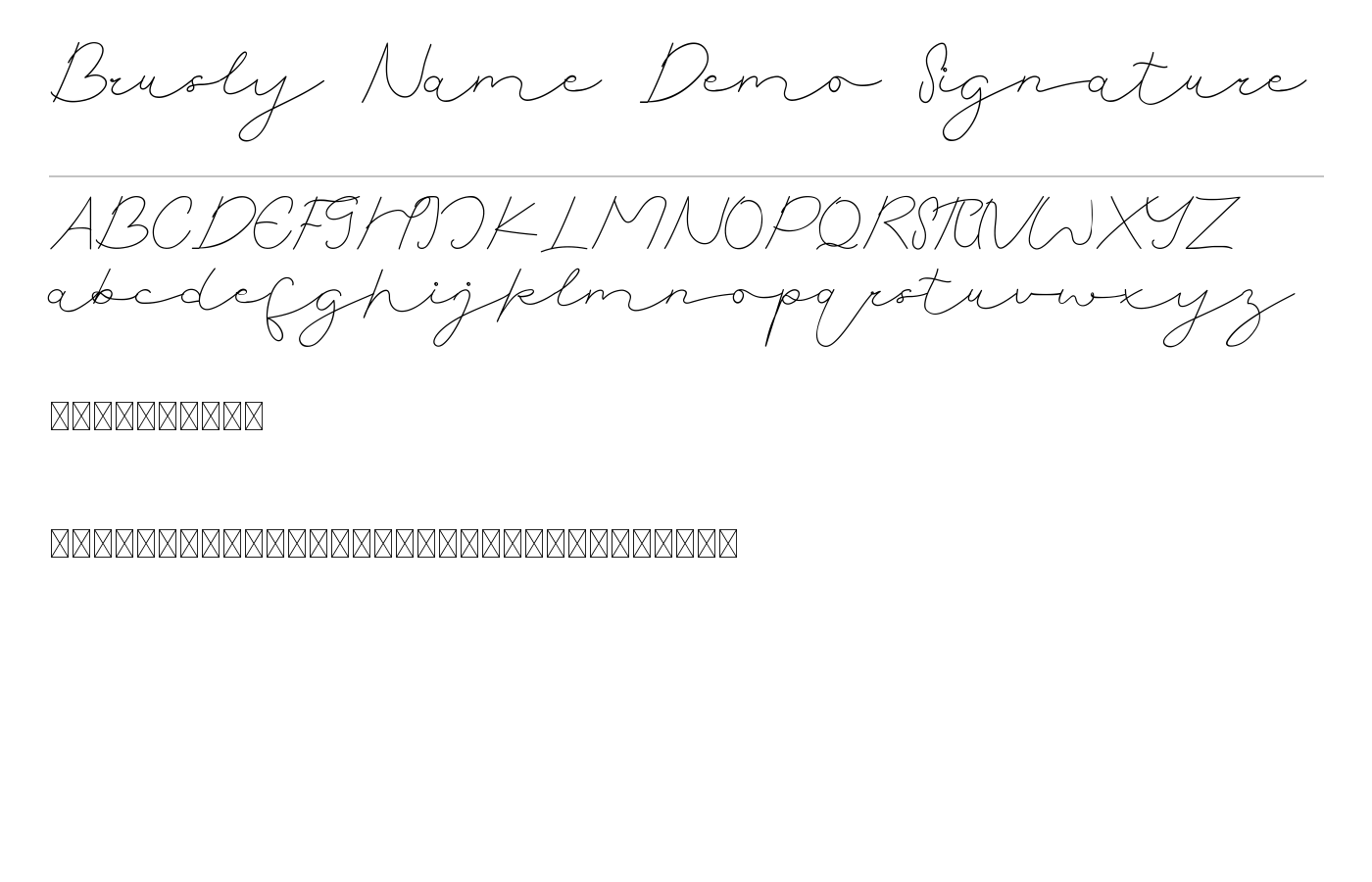 Brusly Name Demo Font preview