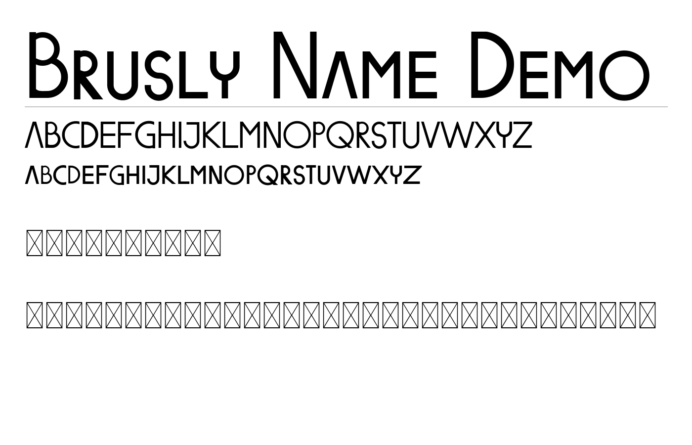Brusly Name Demo Font preview