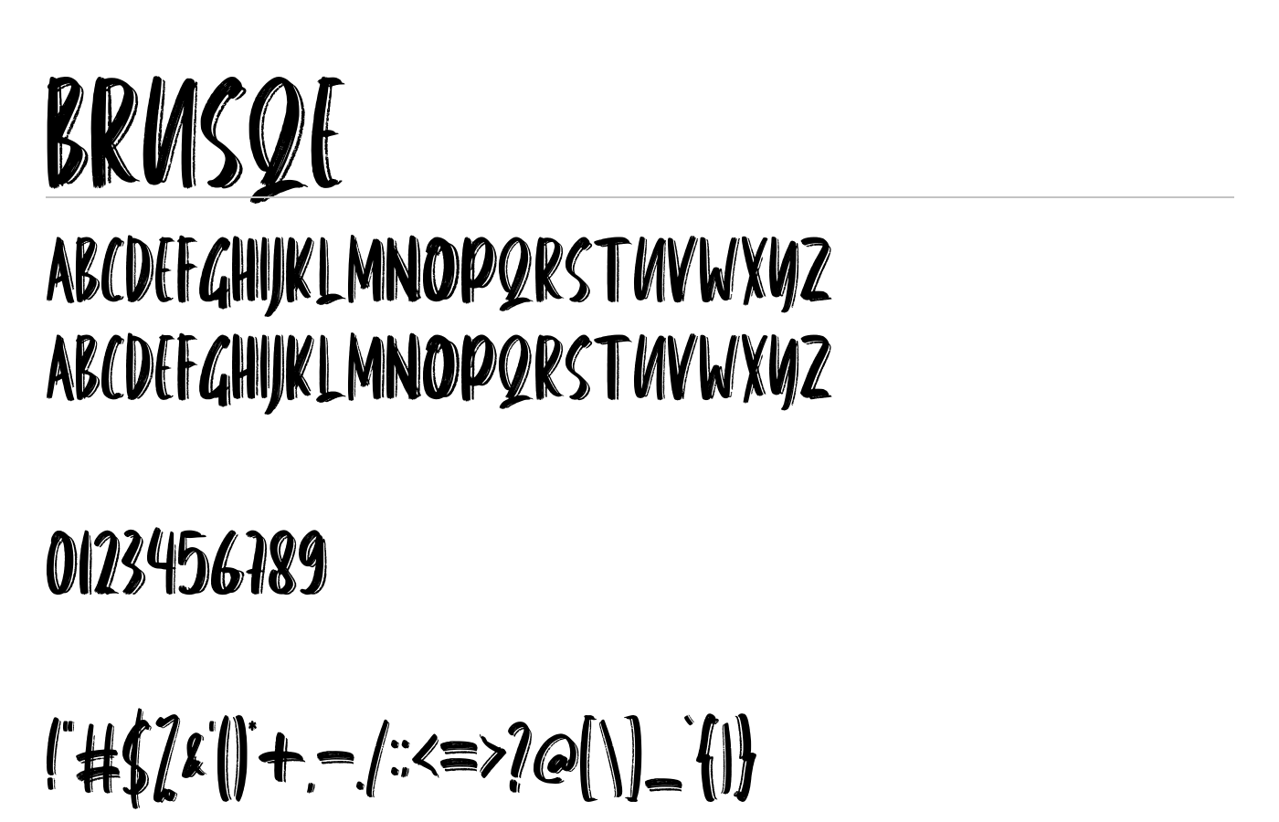 Brusqe Font preview