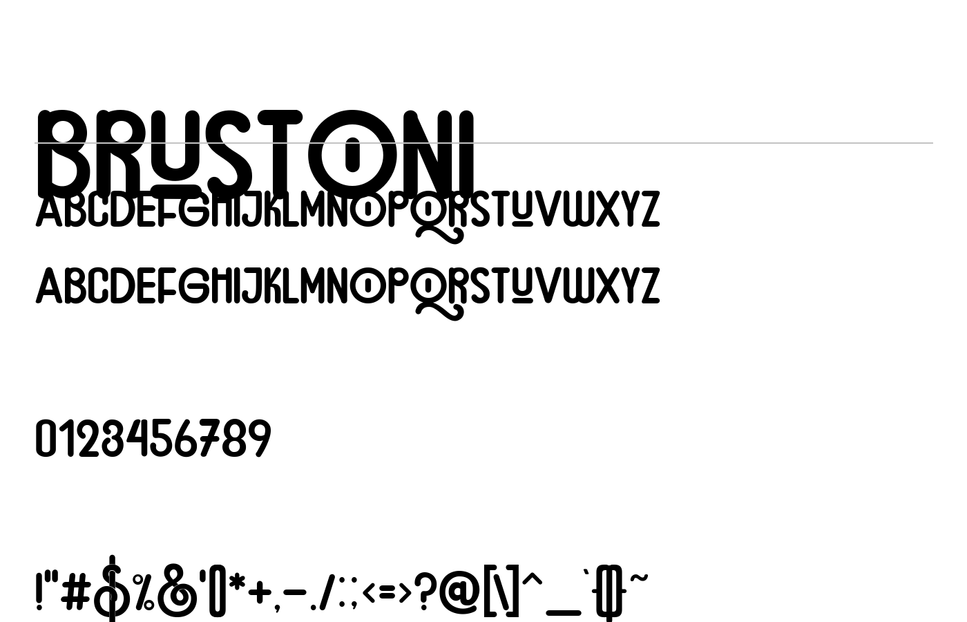 brustoni Font preview