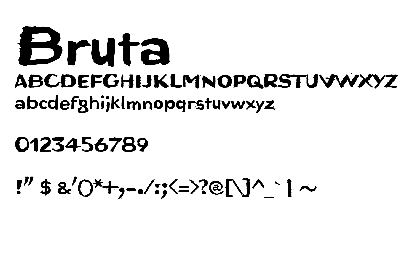 Bruta Font preview