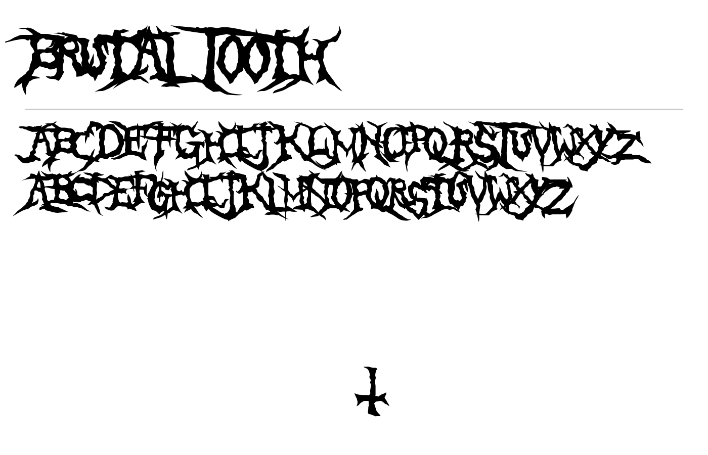 Brutal Tooth Font preview
