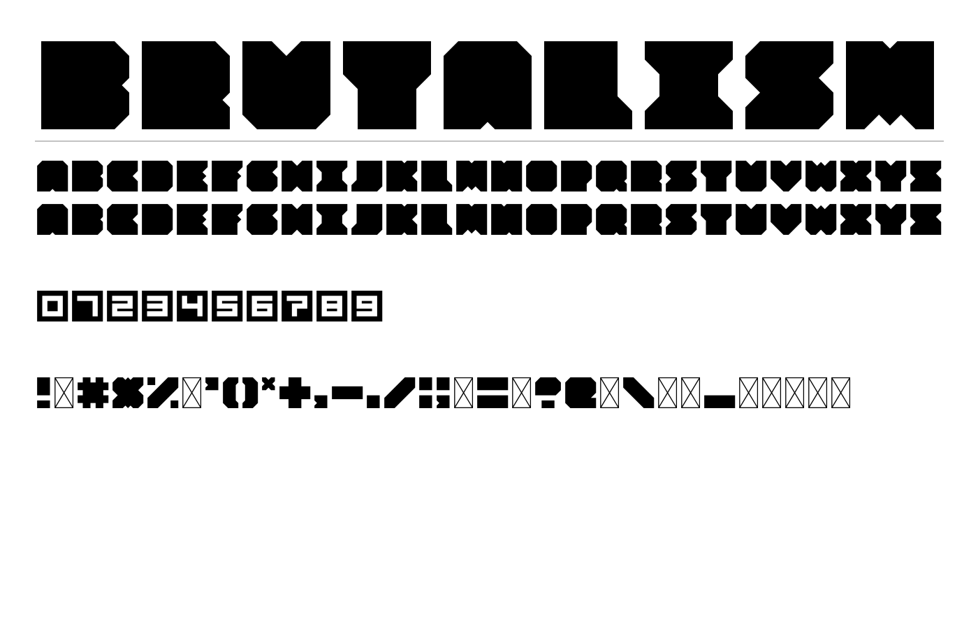 Brutalism Font preview