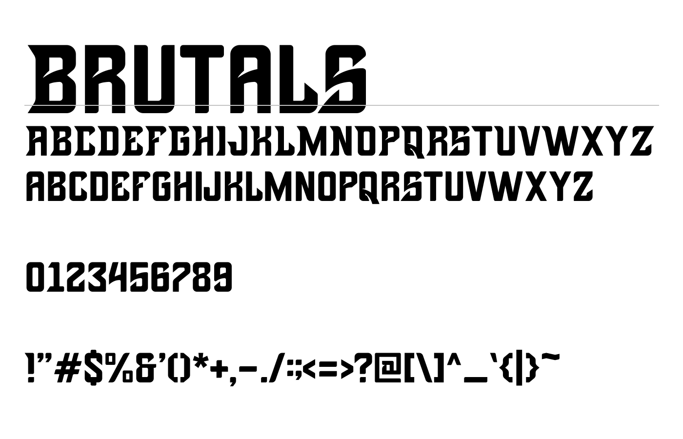 Brutals Font preview