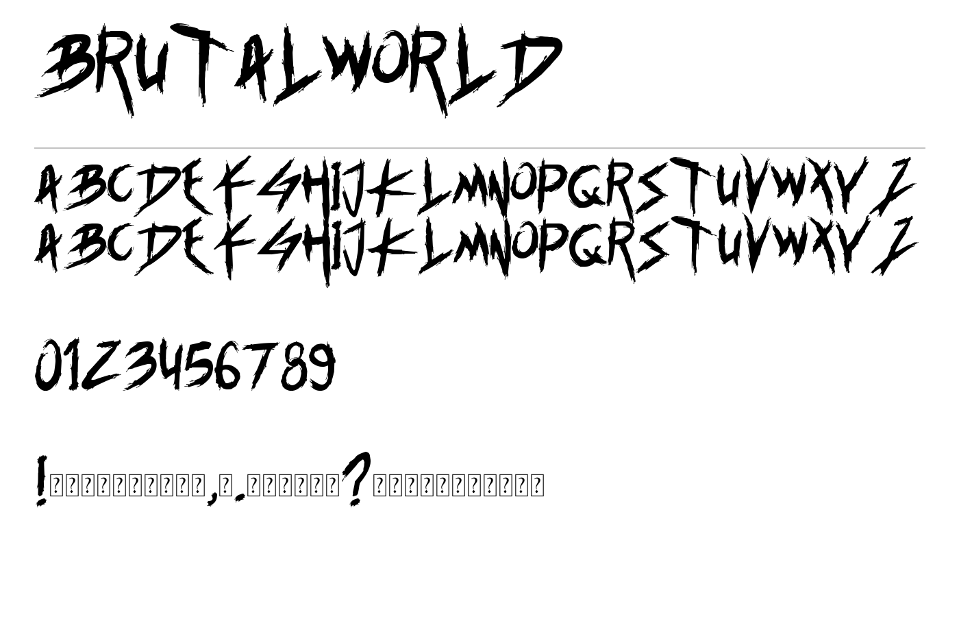 Brutalworld Font preview