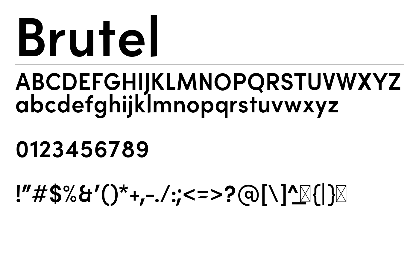Brutel Font preview