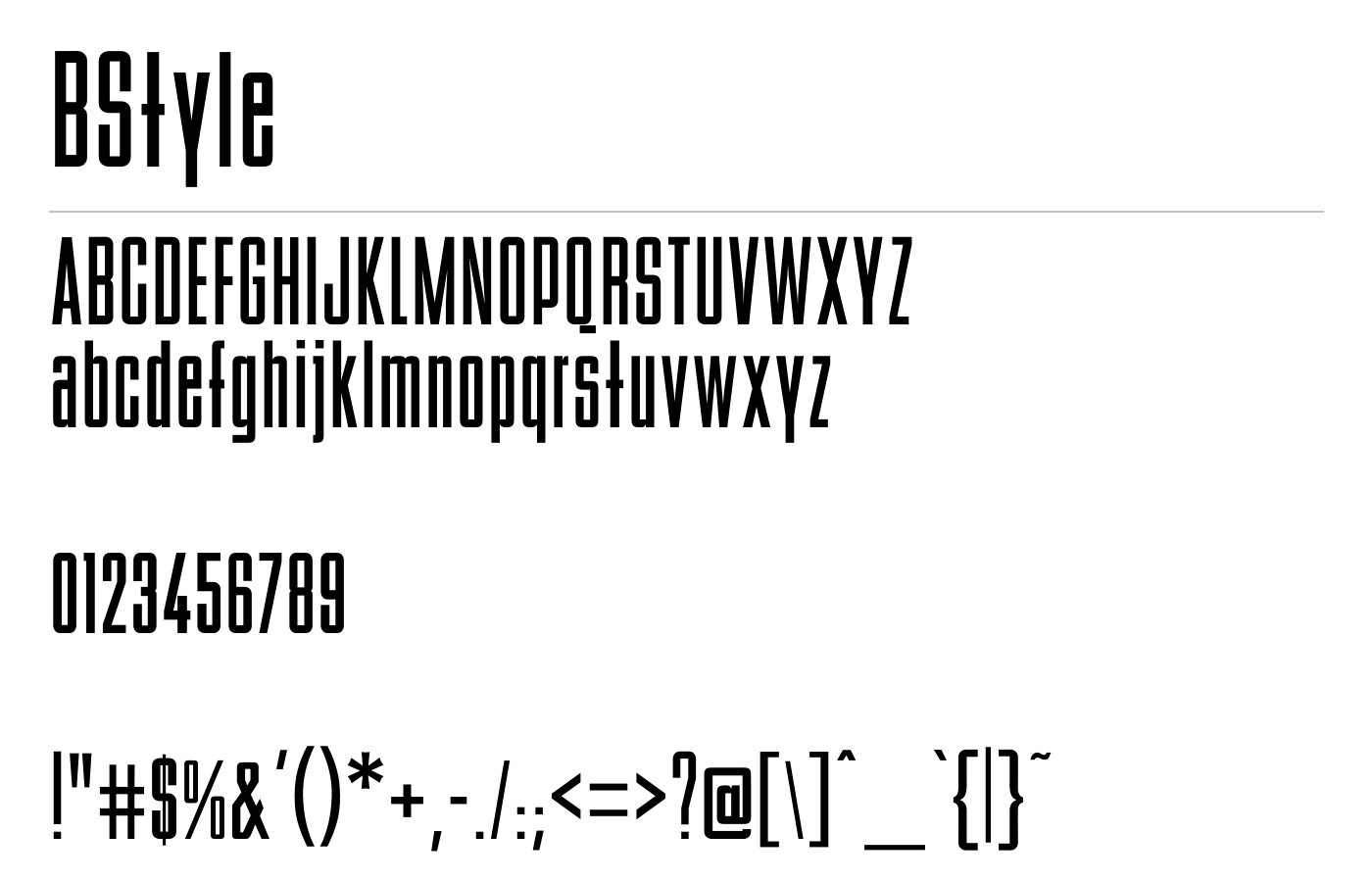 BStyle Font preview