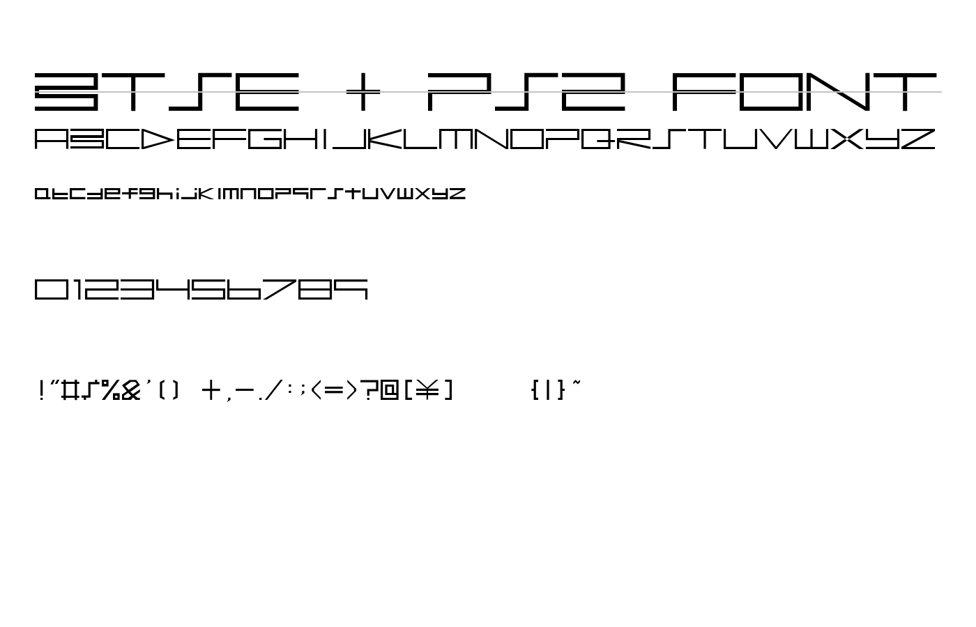 BTSE + PS2 FONT preview