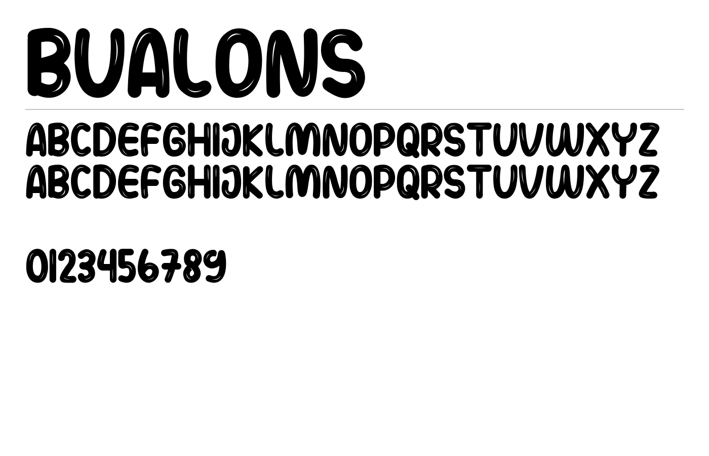 Bualons Font preview