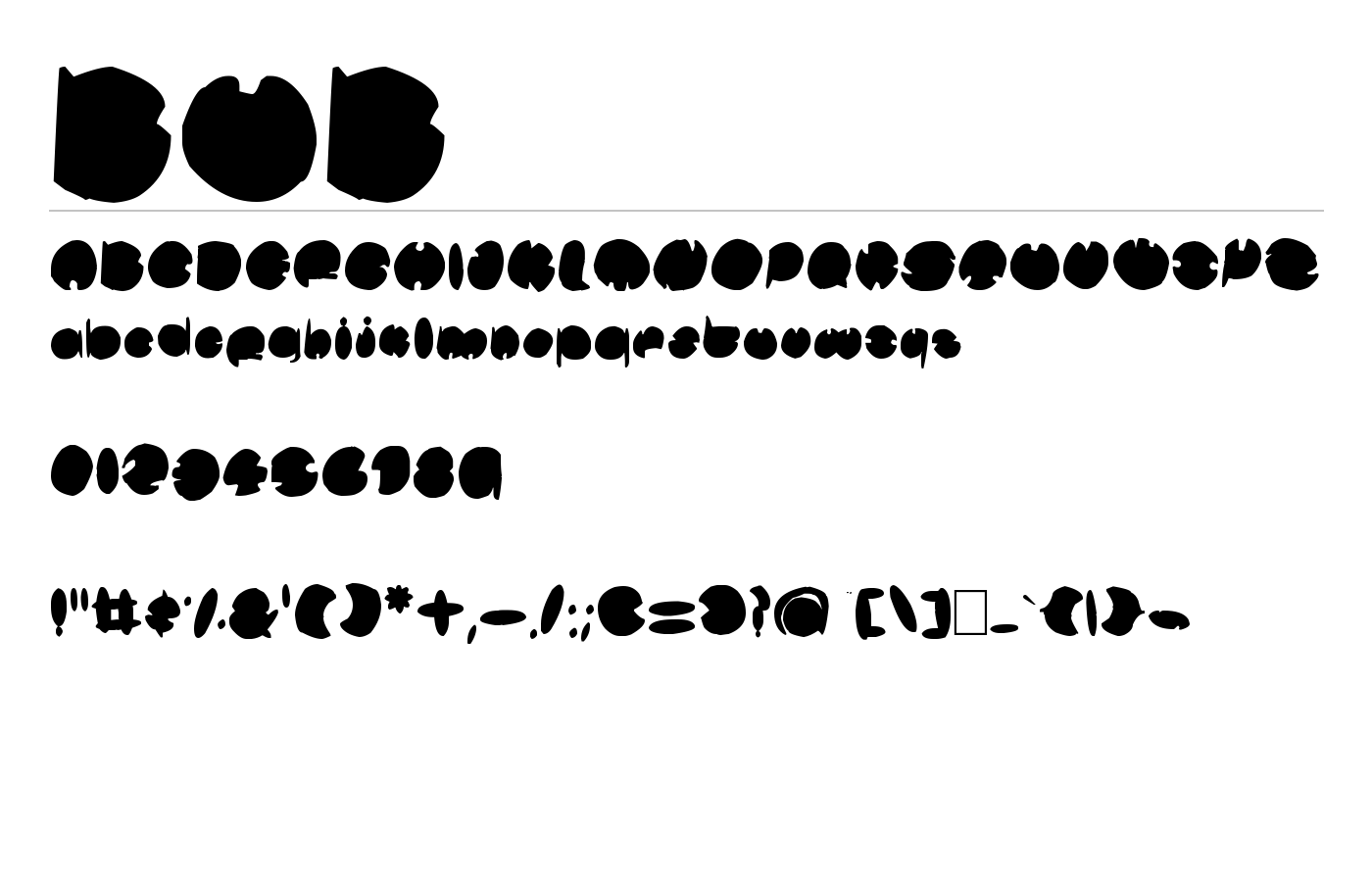 BUB Font preview