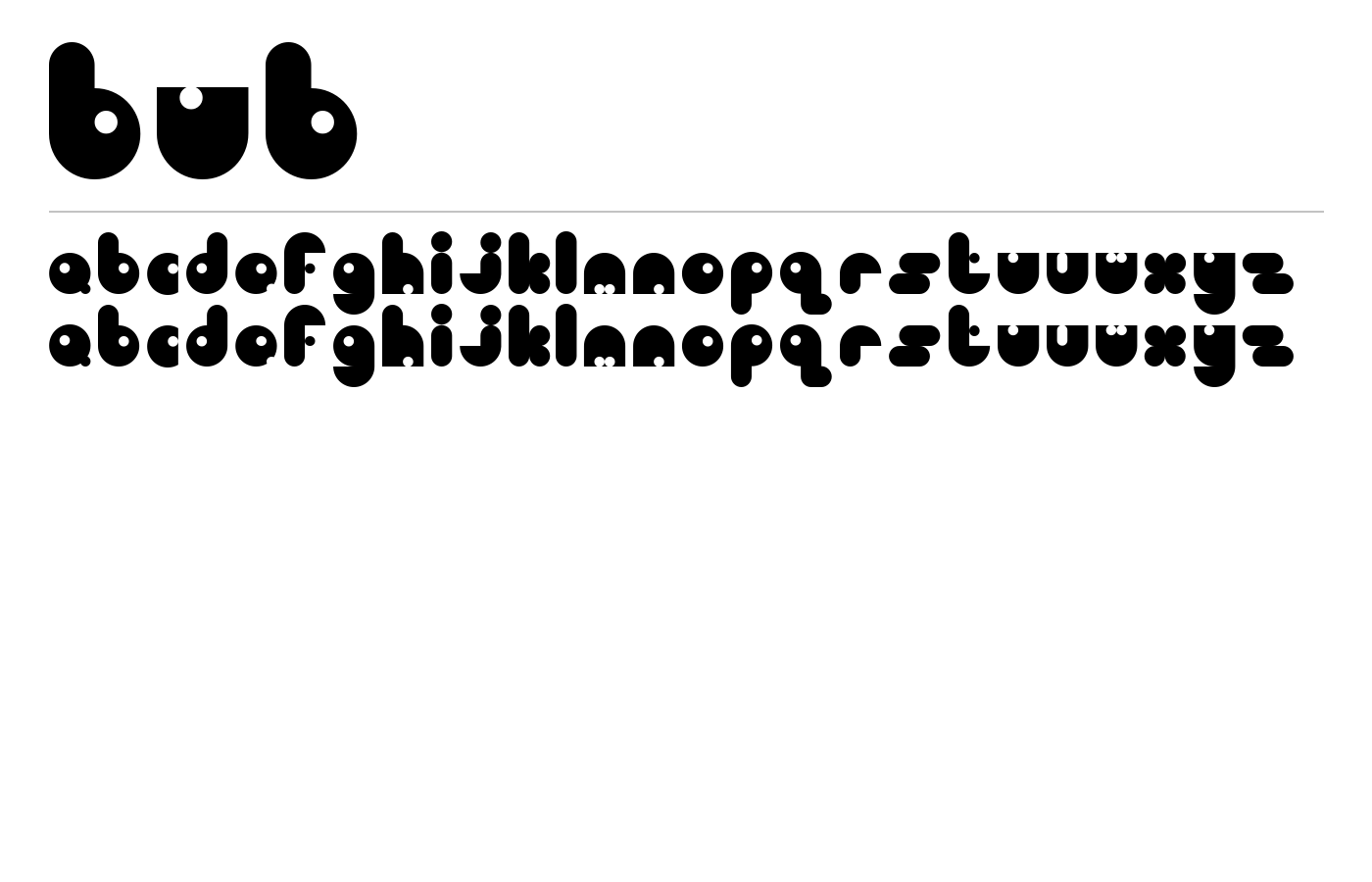 bub Font preview
