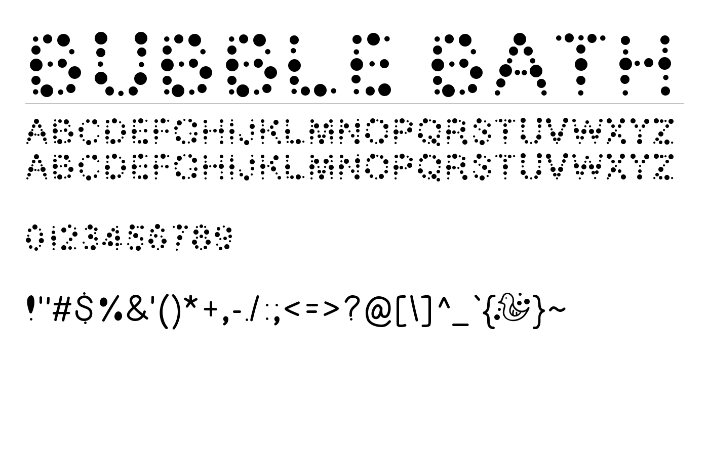 Bubble Bath Font preview