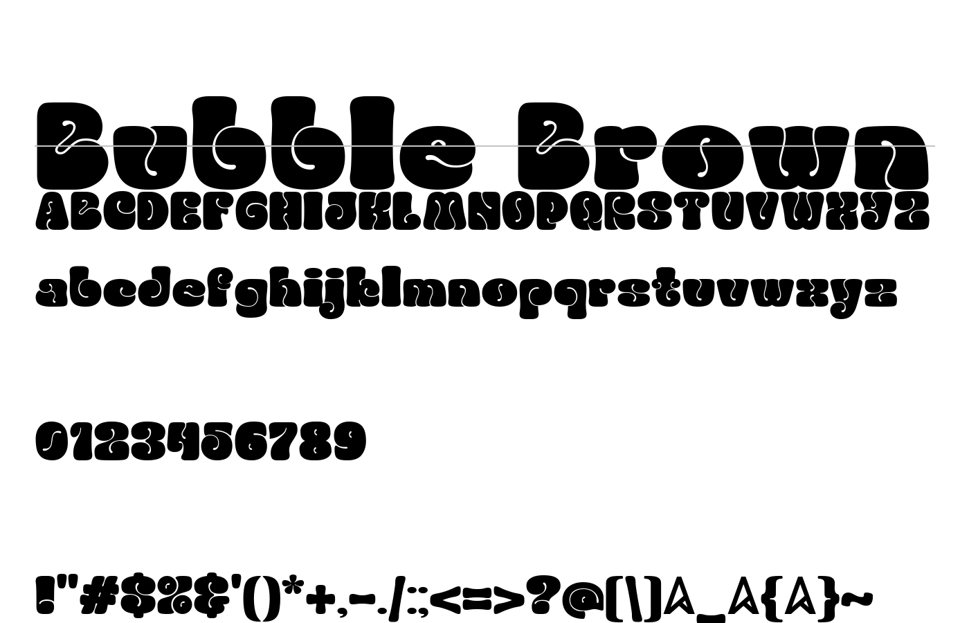 Bubble Brown Font preview