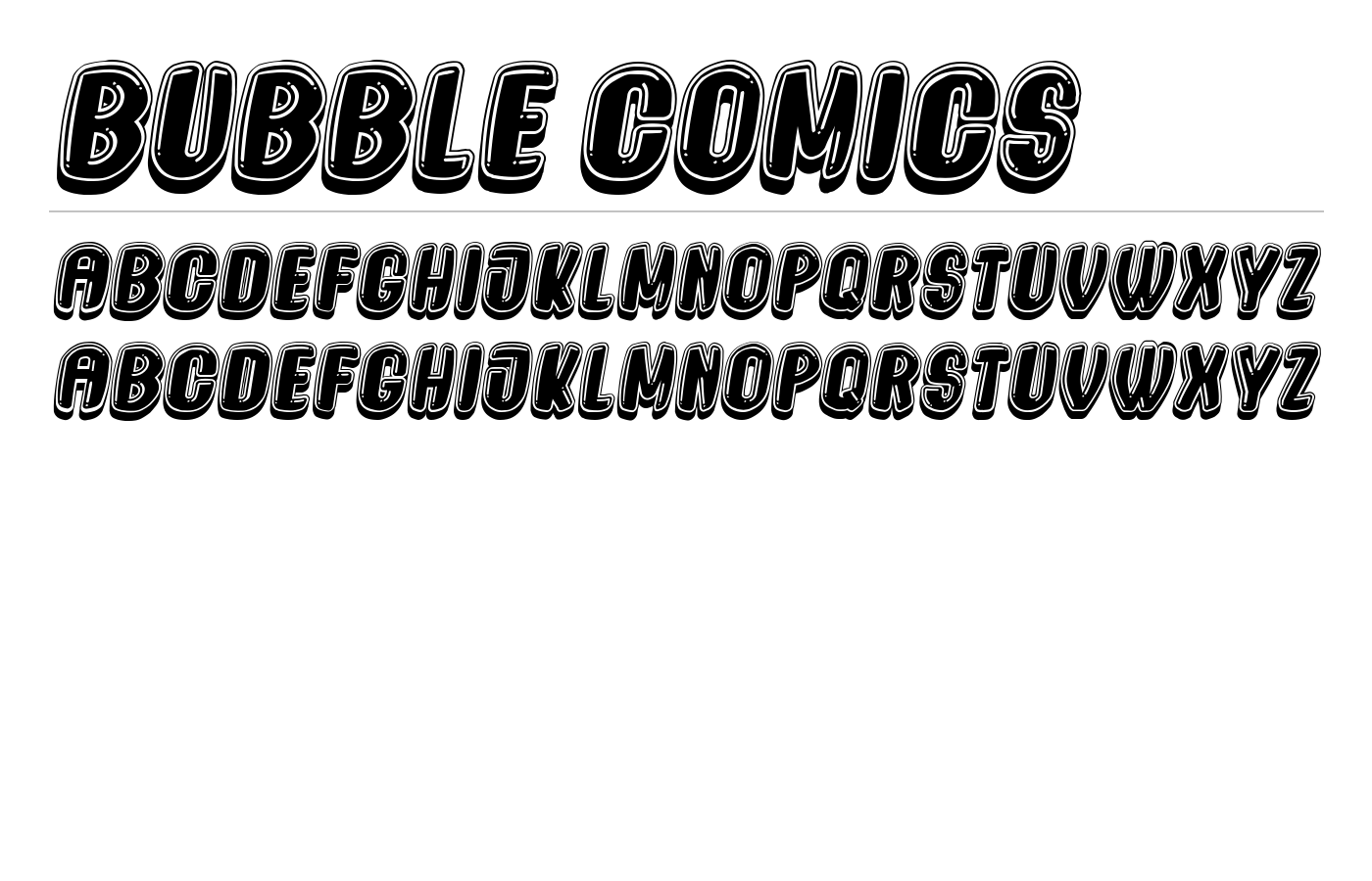 Bubble Comics Font preview