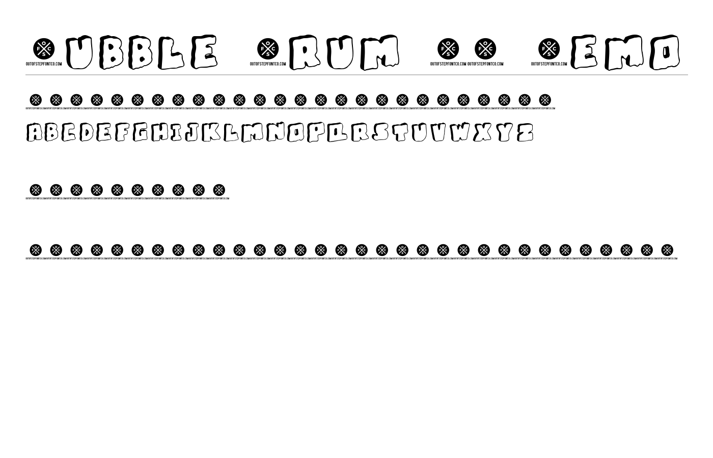 Bubble Frum Demo Font preview