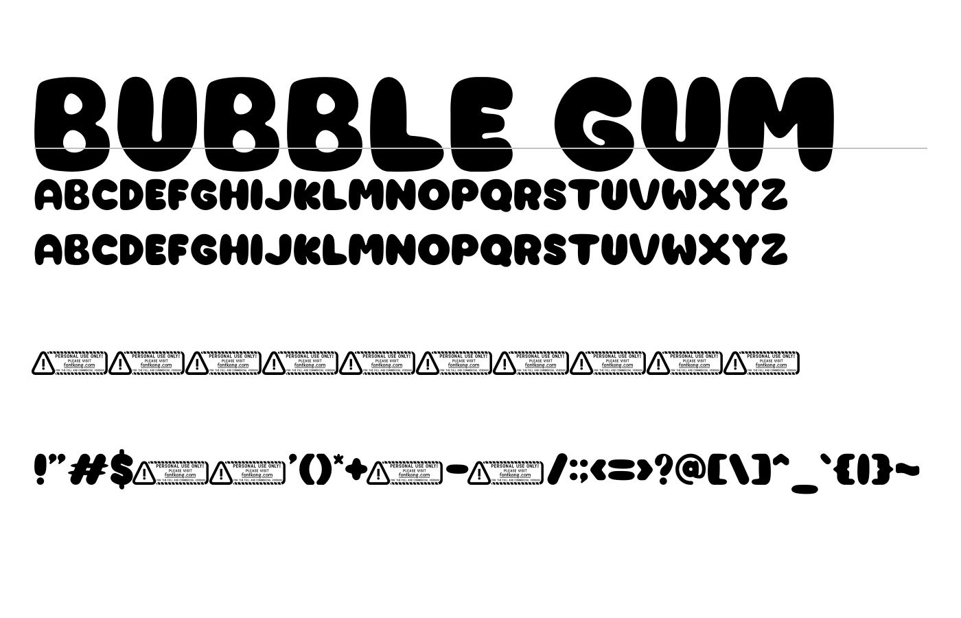 Bubble Gum Font preview