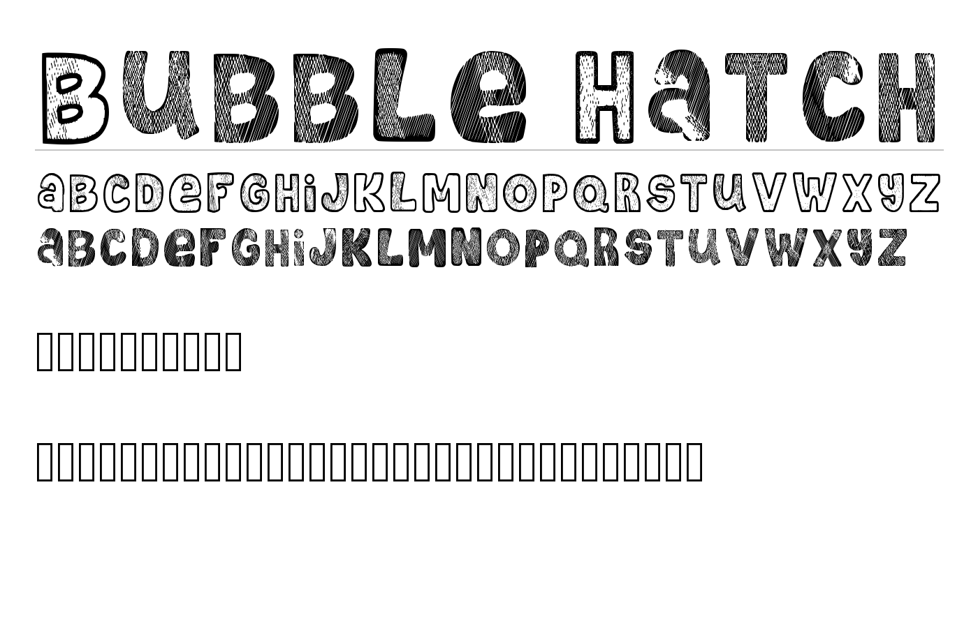Bubble Hatch Font preview