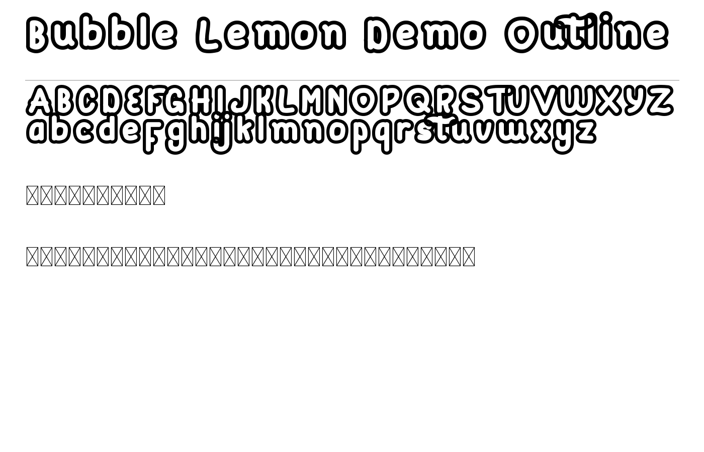 Bubble Lemon Demo Font preview