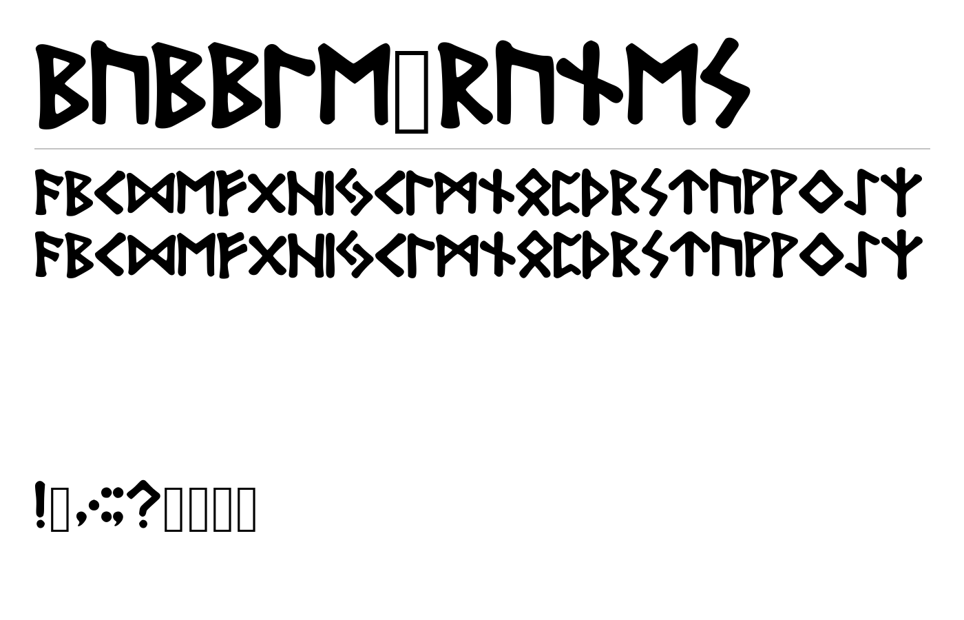 Bubble_Runes Font preview