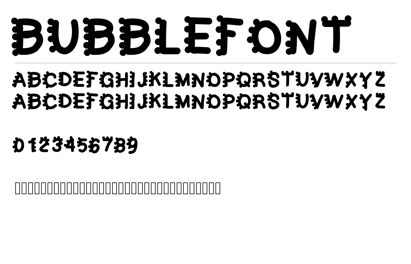 bubblefont preview