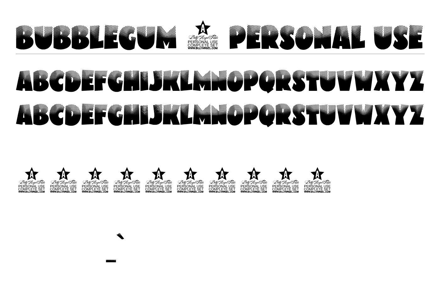 BUBBLEGUM 2 PERSONAL USE Font preview