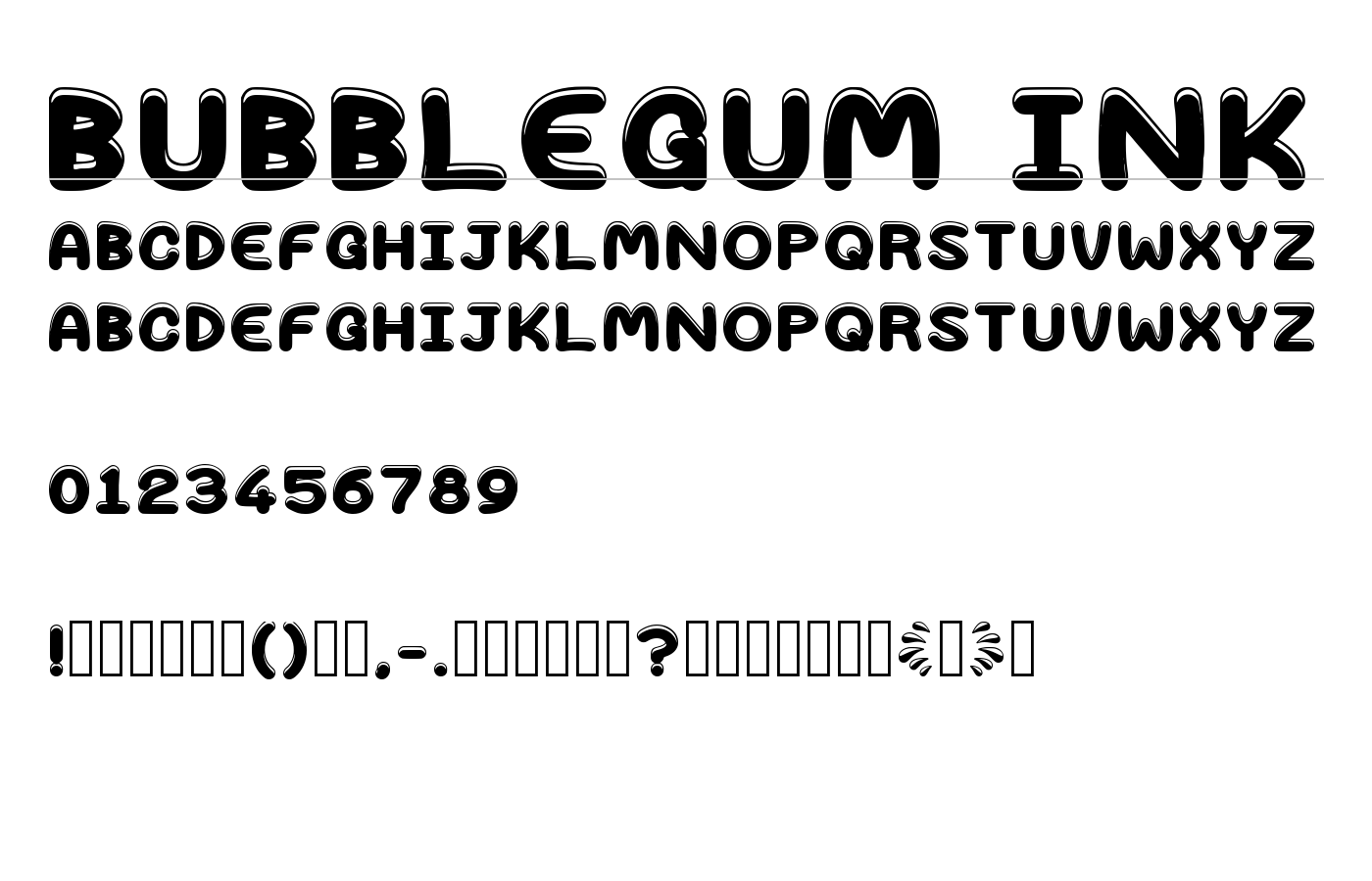 Bubblegum Ink Font preview