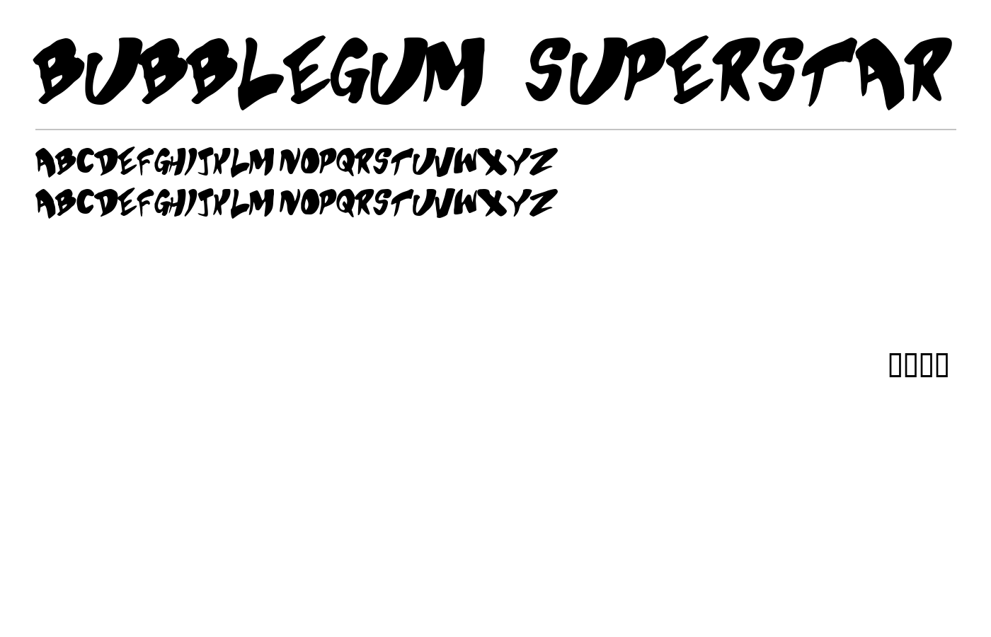 Bubblegum Superstar Font preview